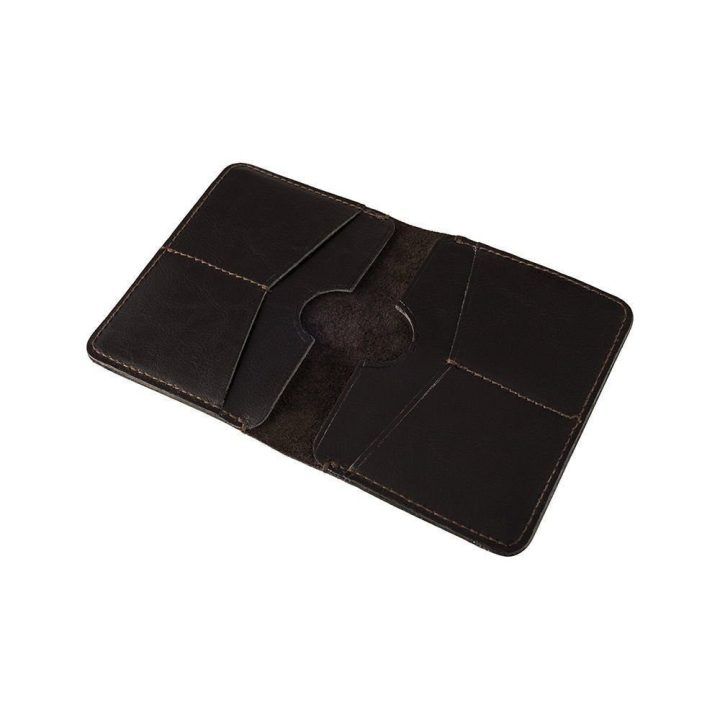 Plona odinė vyriška piniginė SOLIER SW10 SLIM DARK BROWN