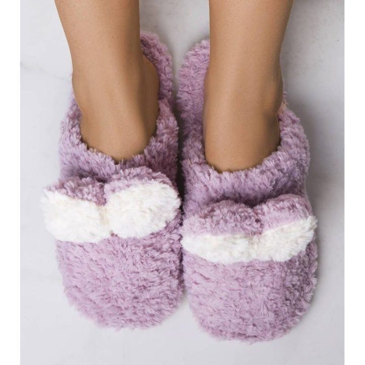 Violetinės minkštos šlepetės Rabit