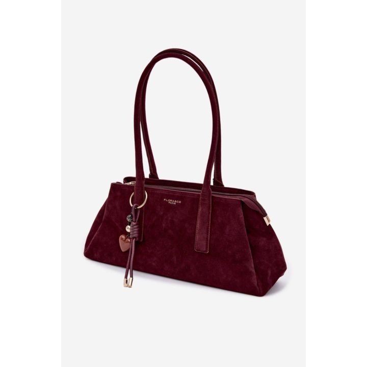 Bordo spalvos rankinė per petį Flor&Co Paris