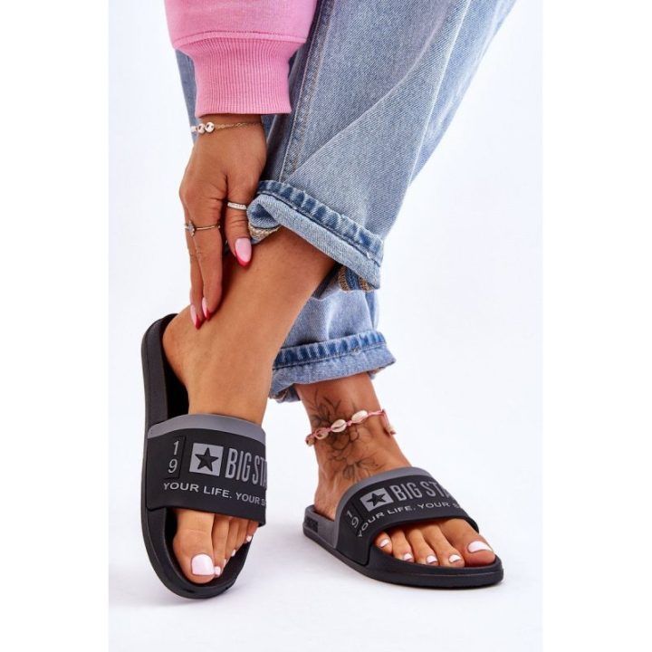 Moteriškos šlepetės Juodos Big Star Shoes