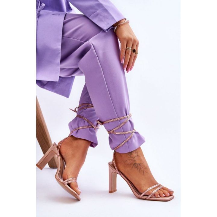 Basutės aukštu kulnu Step In Style – tamsiai smėlio
