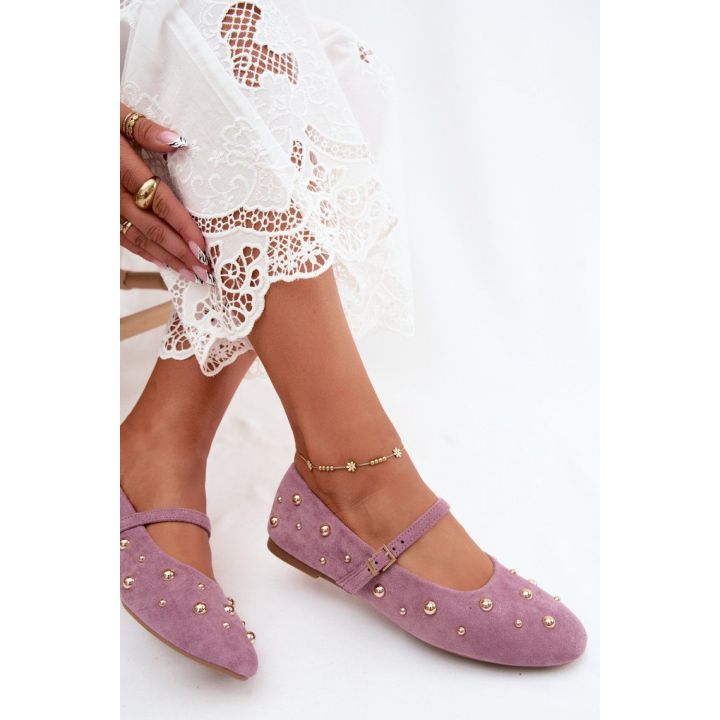 Balerinos Step in style su aukso spalvos detalėmis