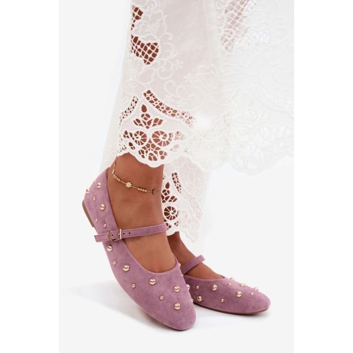 Balerinos Step in style su aukso spalvos detalėmis