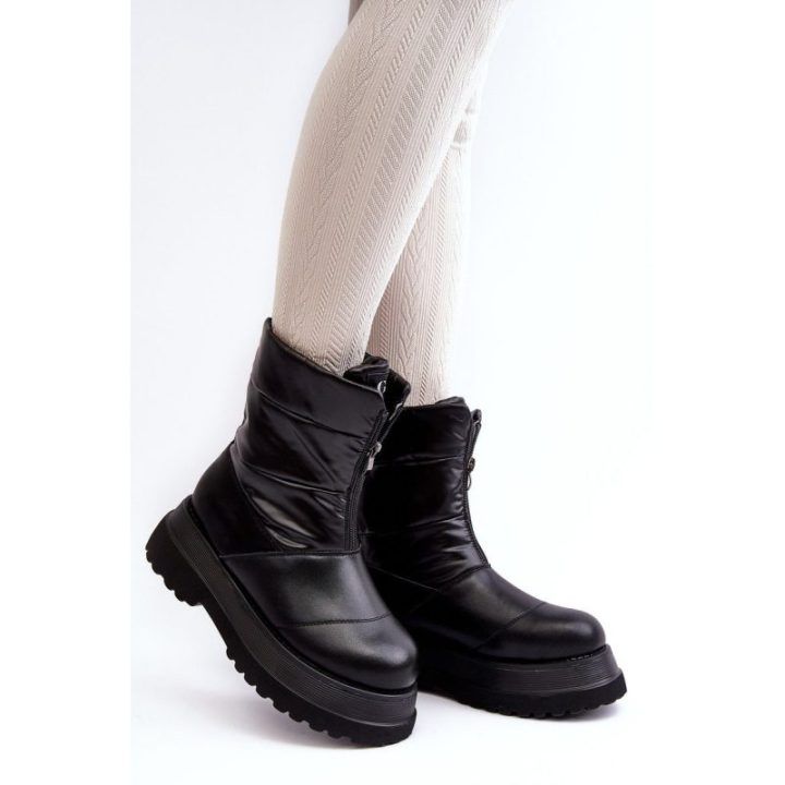 Sniego batai su grubiu padu ir užtrauktuku GOE MM2N4078 Black
