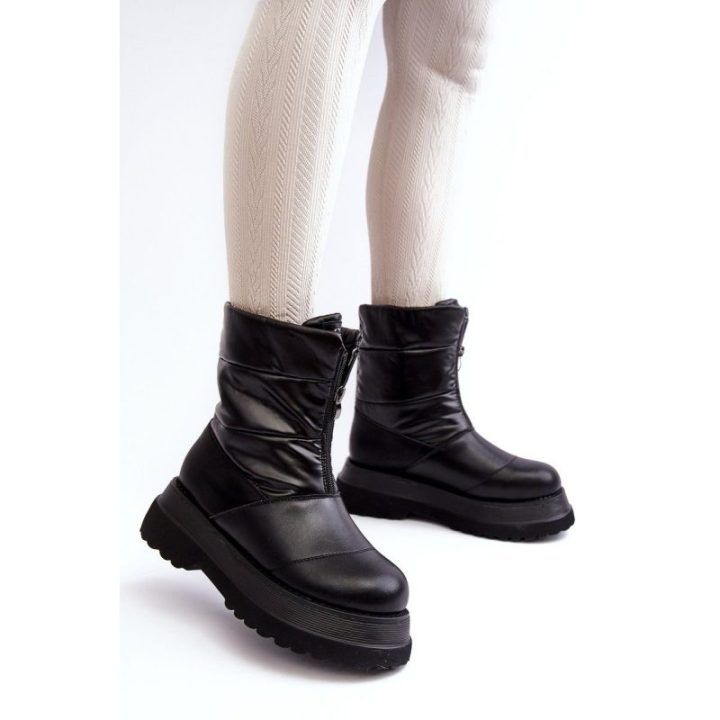 Sniego batai su grubiu padu ir užtrauktuku GOE MM2N4078 Black
