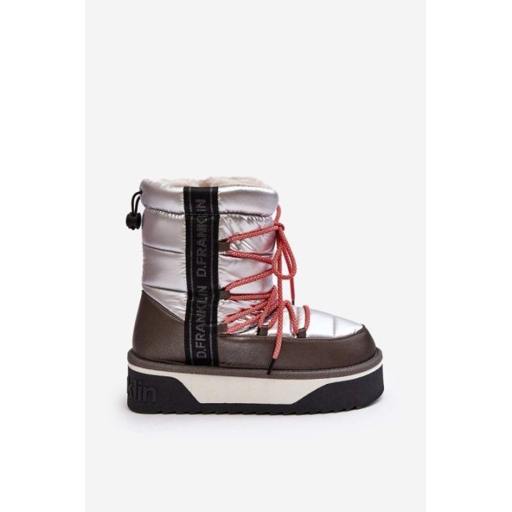 Sniego batai su storais padais Vegan D.Franklin DFSH371006 Silver
