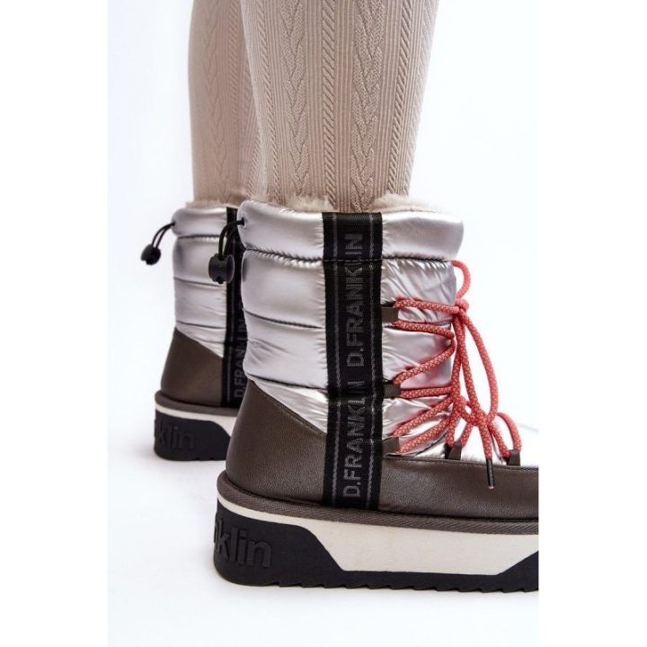 Sniego batai su storais padais Vegan D.Franklin DFSH371006 Silver