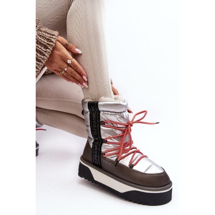 Sniego batai su storais padais Vegan D.Franklin DFSH371006 Silver