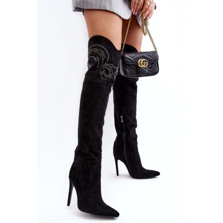 Ilgaauliai batai Step In Style – juoda