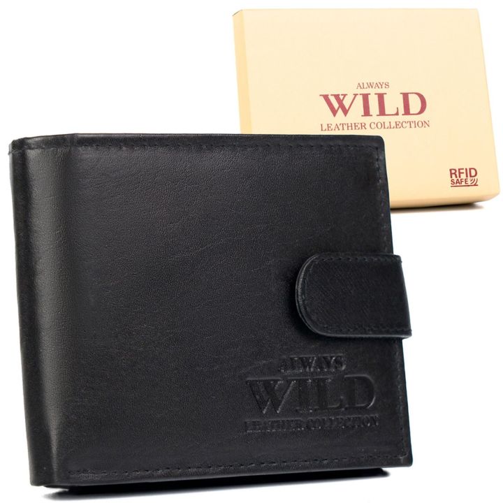 Vyriška natūralios odos RFID piniginė Wild