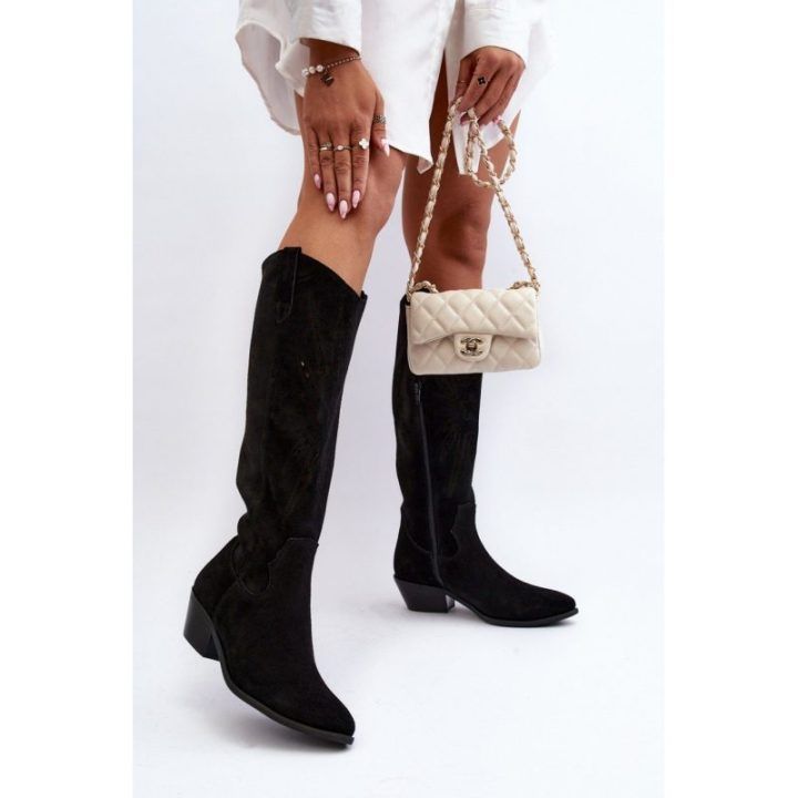 Ilgaauliai batai Step In Style – juoda