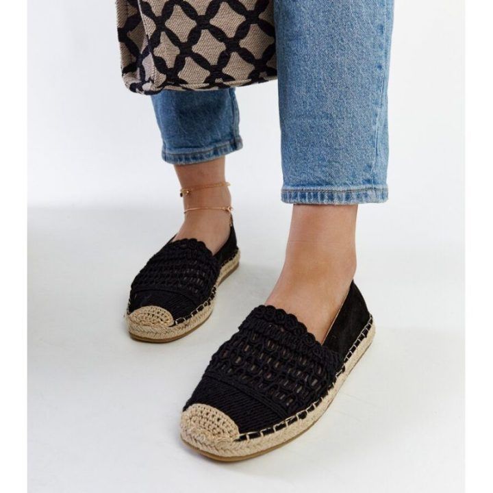 Juodos ažūrinės espadrilės Gordana
