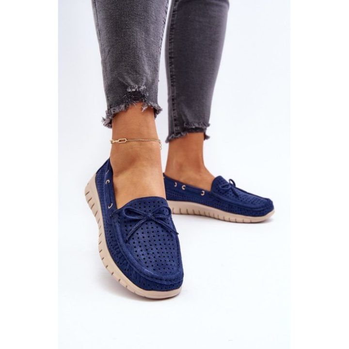 Moteriški mokasinai su lanku Navy Blue Reece