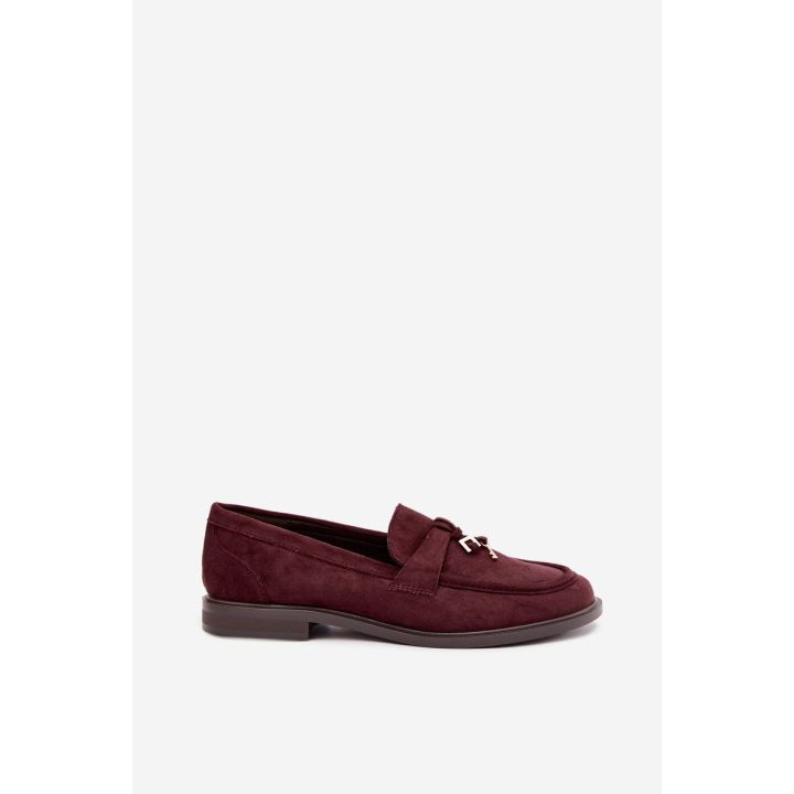 Moteriški mokasinai bordo spalvos