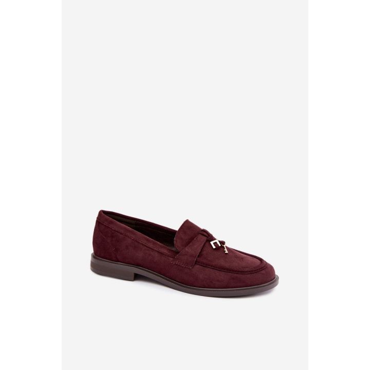 Moteriški mokasinai bordo spalvos