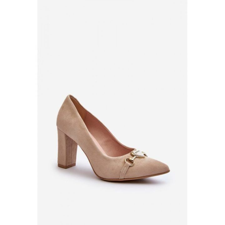 Batai blokiniu kulnu Step In Style – tamsiai smėlio