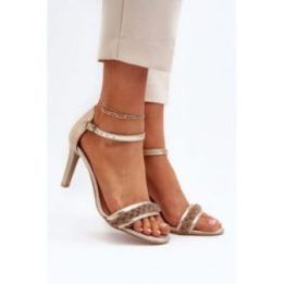 Sandalai su kulnu Step In Style – geltona