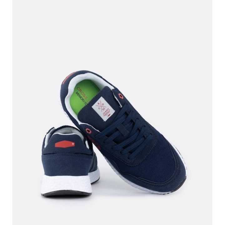 Jūrinės mėlynos spalvos vyriški CROSS JEANS sportiniai bateliai