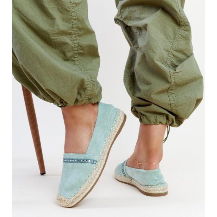 Žalios espadrilės su cirkonais Abia