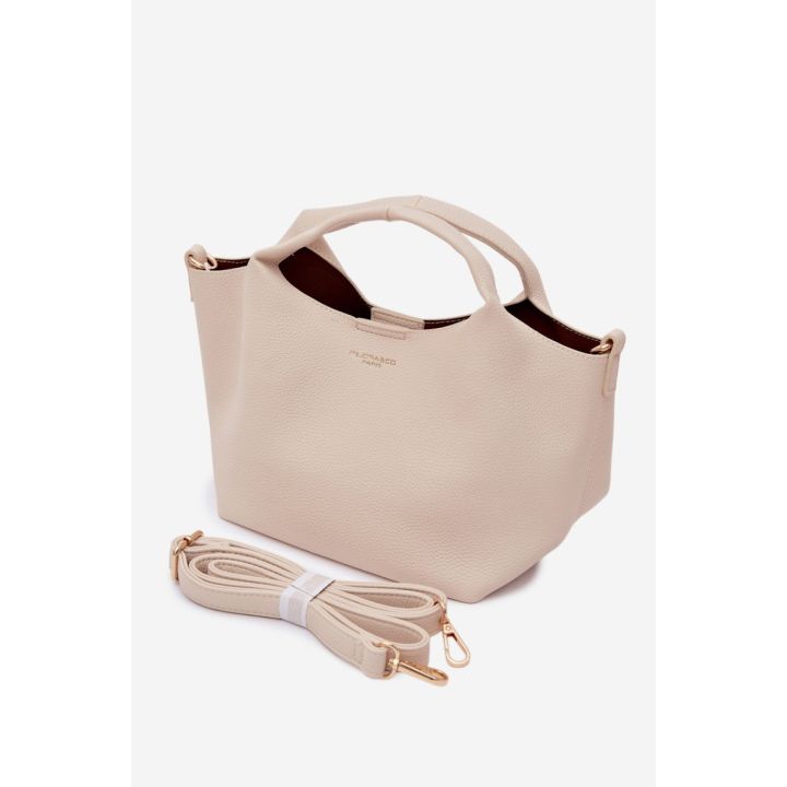 Smėlio spalvos rankinė per petį Step in style