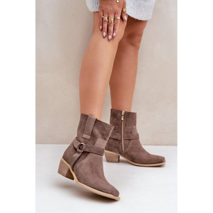 Auliniai batai su kulnu Brown Zazoo 3444/2