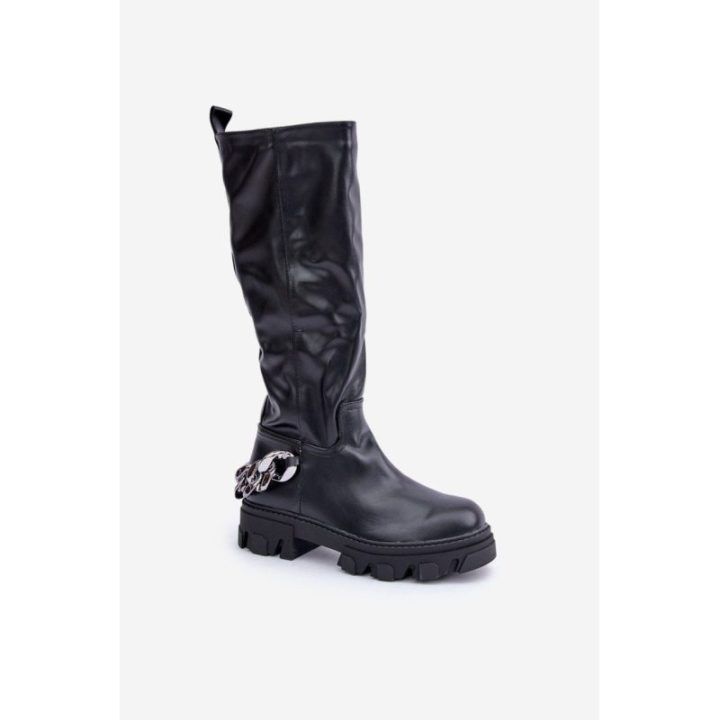 Ilgaauliai batai Step In Style – juoda