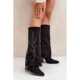 Ilgaauliai batai Step In Style – juoda
