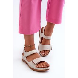 Smėlio spalvos basutės su lipdukais Step in style