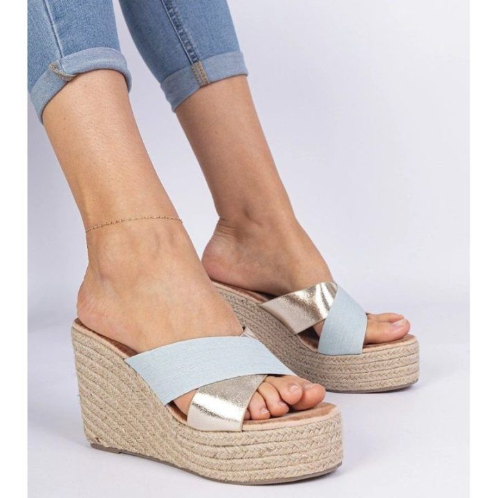 Džinsinės espadrilės su platforma Lerada“