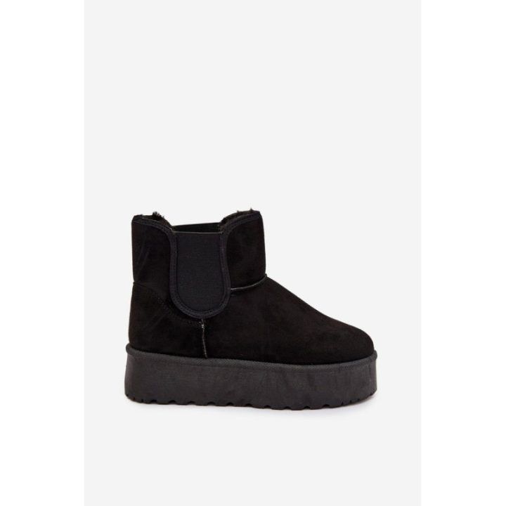 Žieminiai batai moterims juodi su tampria įsiuva Kiora