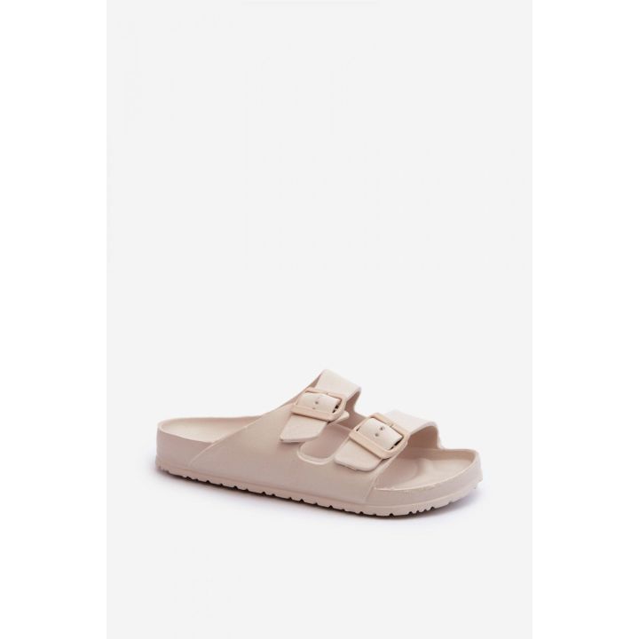Rožinės šlepetės su dviem reguliuojamomis sagtimis Step in style