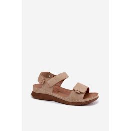 Smėlio spalvos basutės su pleištiniu kulnu Step in style