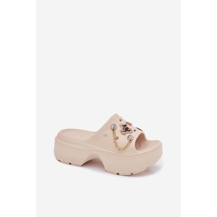 Kreminės spalvos basutės su platforma Step in style
