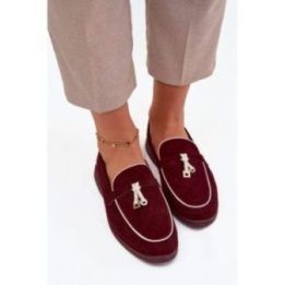 Mokasinai bordo eco suede Darwen