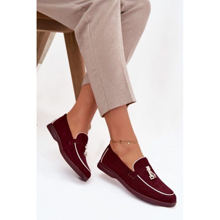 Mokasinai bordo eco suede Darwen