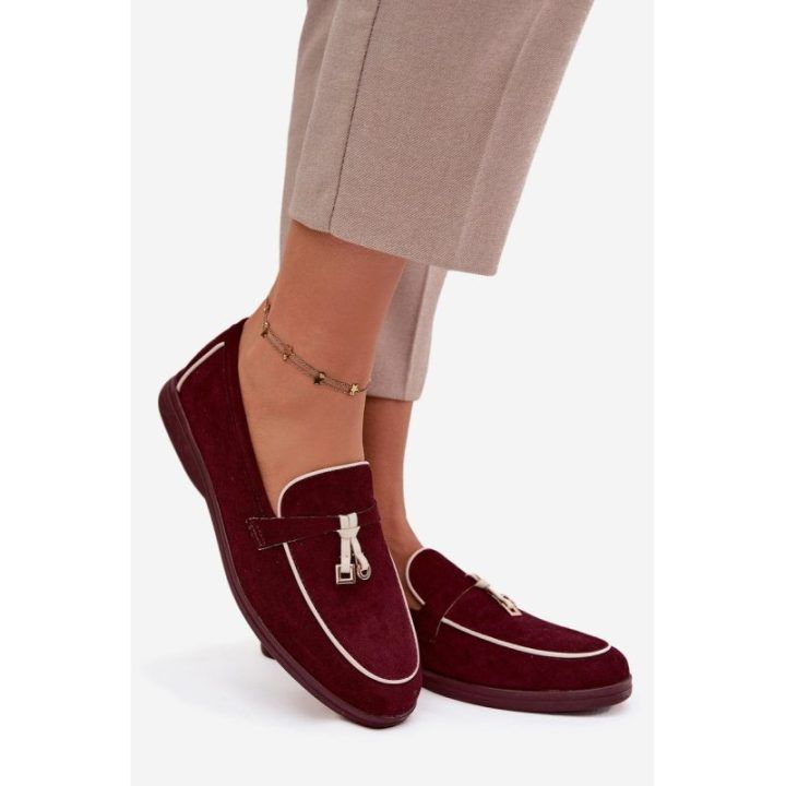 Mokasinai bordo eco suede Darwen