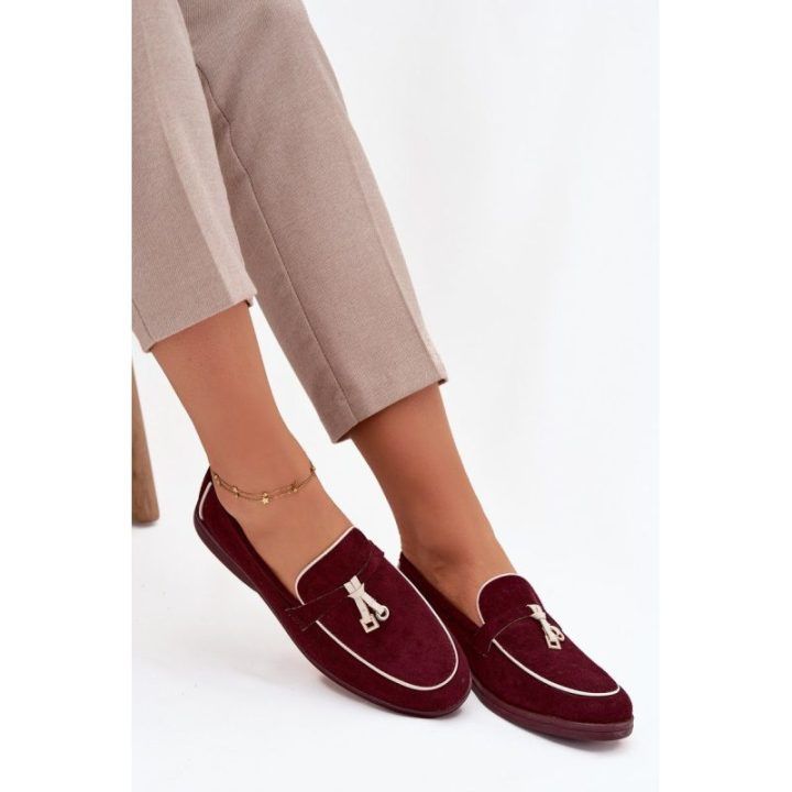 Mokasinai bordo eco suede Darwen
