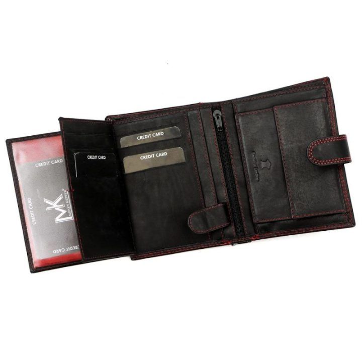 Vyriška odinė piniginė su užsegimu 10,5×13 cm Money Keeper