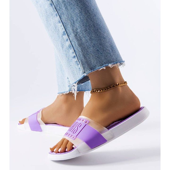 Purple guminės šlepetės