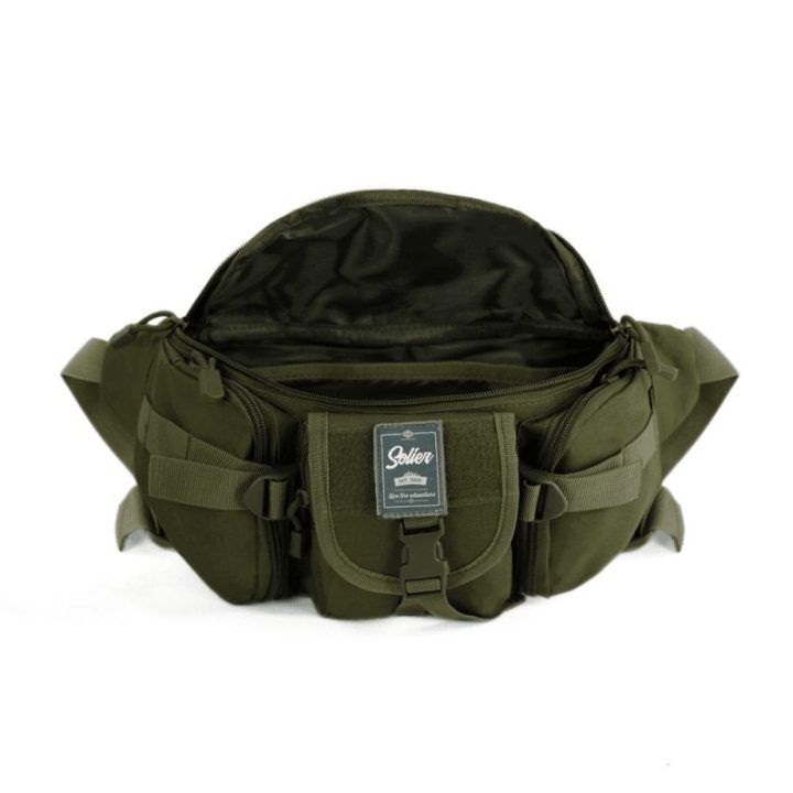 Moteriška juosmens rankinė iš Cordura žalia Solier SV27 Drazor