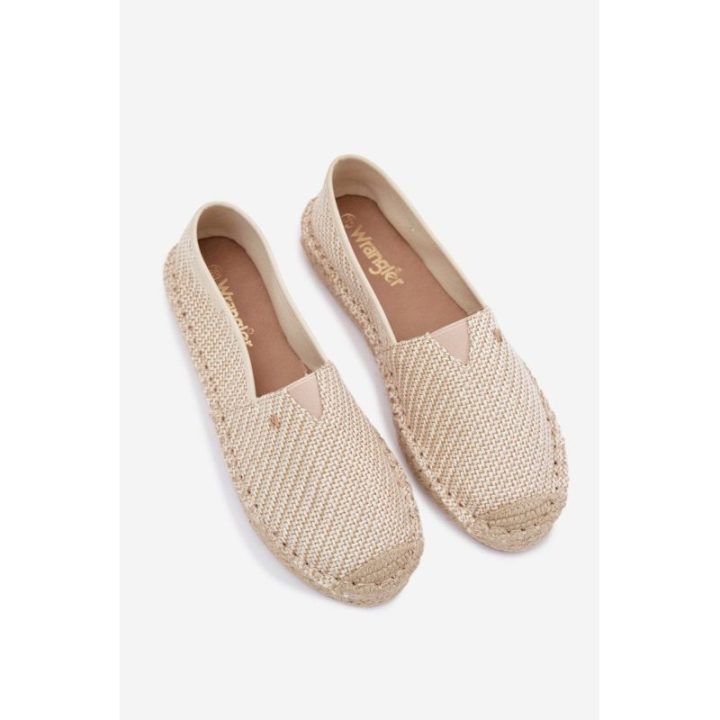 Šviesiai smėlio spalvos moteriškos espadrilės Wrangler su platforma