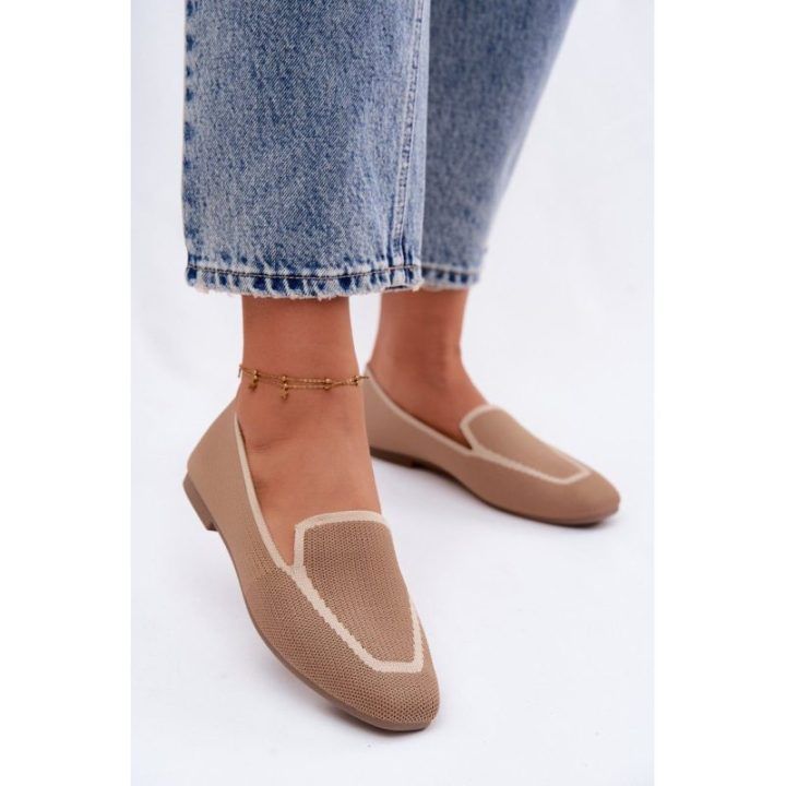 Moteriški mokasinai Selisa, šviesiai rudi
