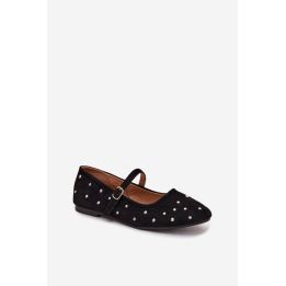 Balerinos su dirželiu ir dekoratyvinėmis detalėmis Step in style