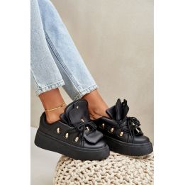 Juodi moteriški sportbačiai Step in style