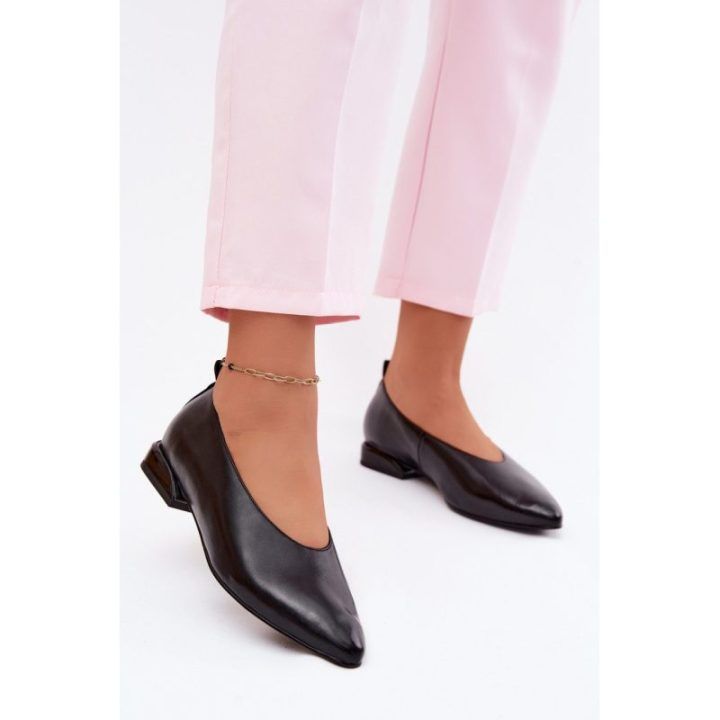 Natūralios odos balerinos Step In Style – juoda