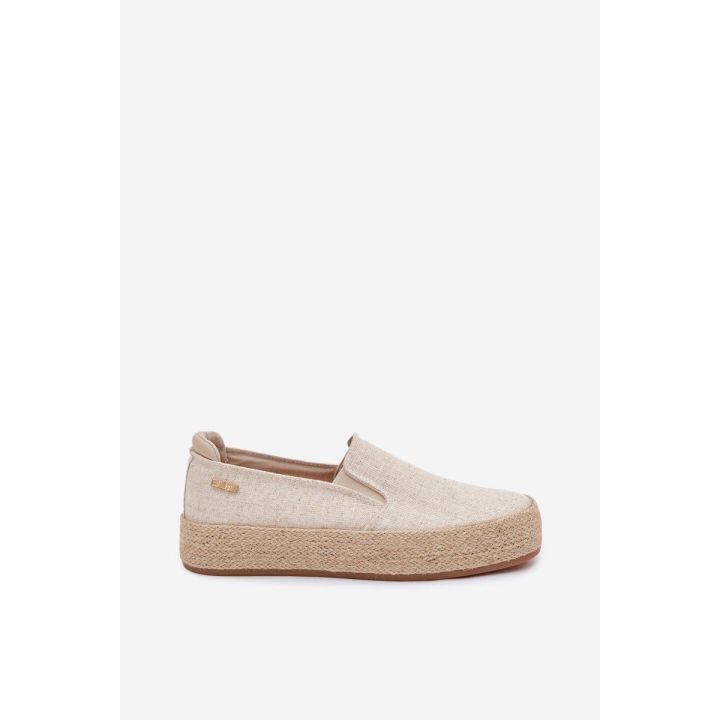 Moteriškos espadrilės su platforma Big Star, smėlio spalvos