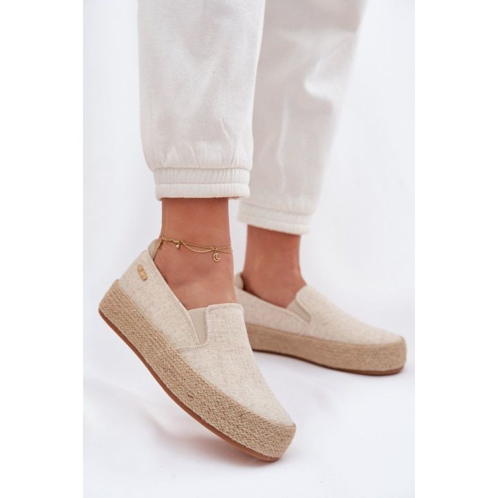 Moteriškos espadrilės su platforma Big Star, smėlio spalvos