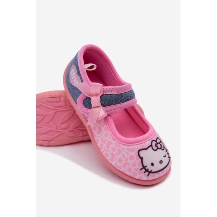 Mergaitiškos balerinos su lipduku Hello Kitty, rožinės