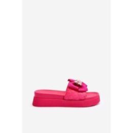 Ryškiai rožinės platforminės basutės Step in style