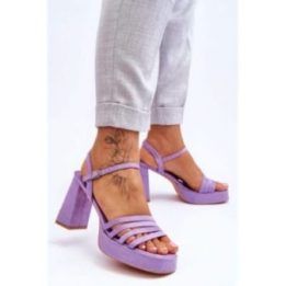 Violetinės basutės su kulnu Step in style